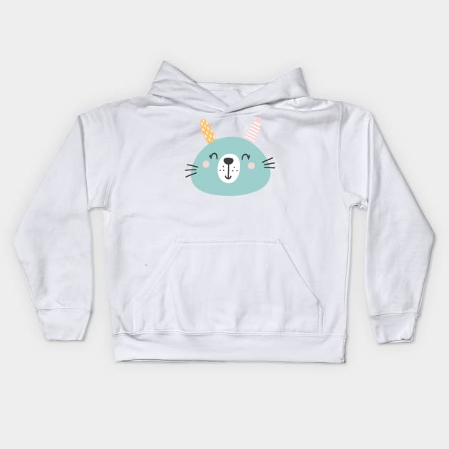 Sweet Sleeping Bunny Kids Hoodie by greenoriginals